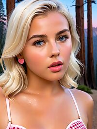 21 year old Dutch girl in the woods of Sequoia National Forest under a full moon